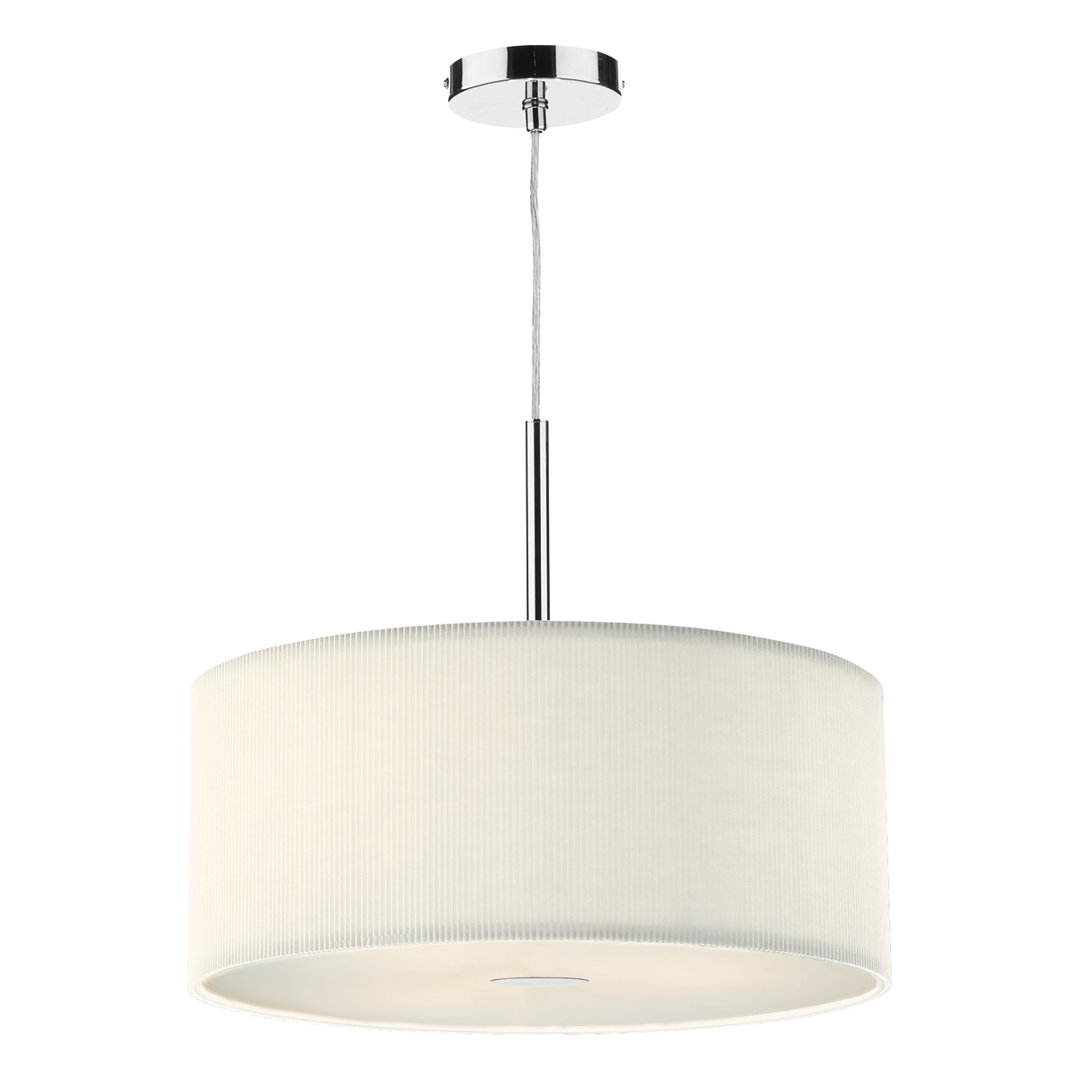 Kiera 3 - Light Polished Chrome Drum Pendant