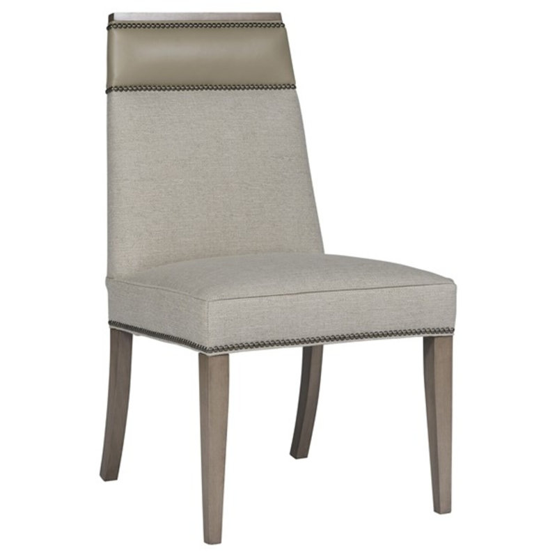 Michael Weiss Phelps Stocked Dining Side Chair, Marcus Linen/Remmy Beige, Silverthorne, Yes