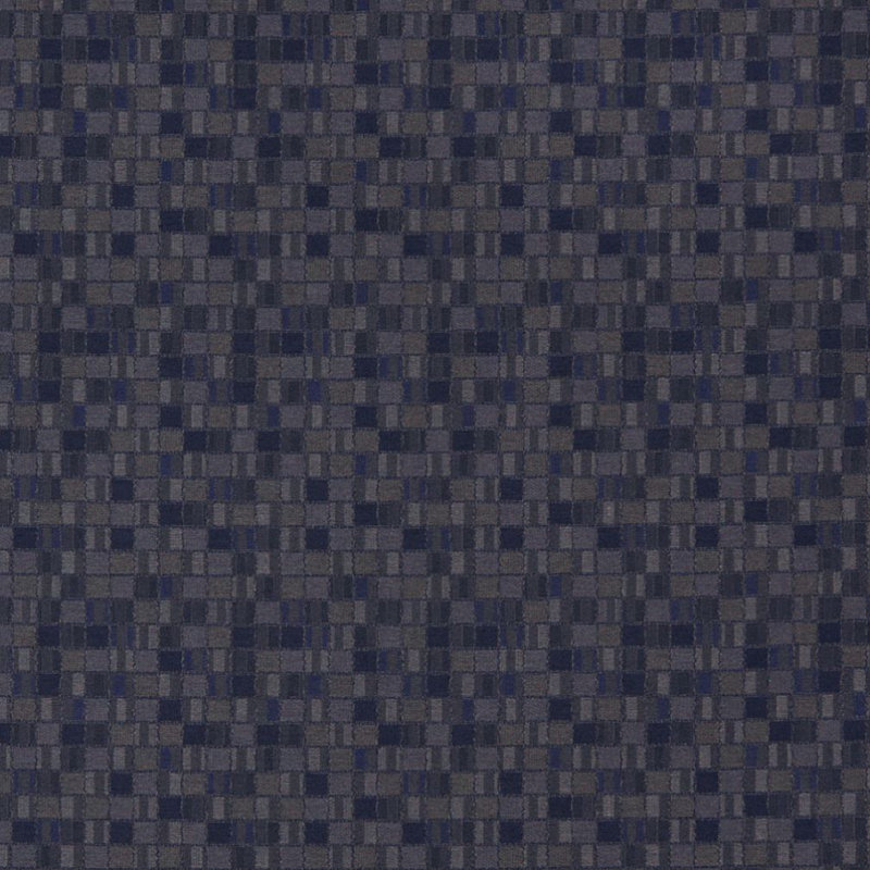 Tissu géométrique Contract, Bleu marine