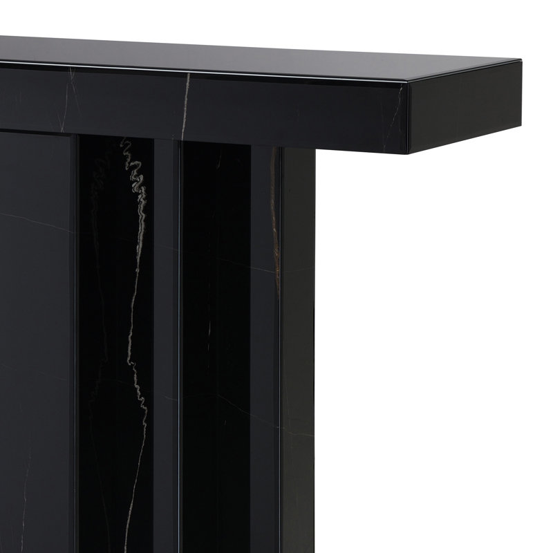 Console, finition miroir noir