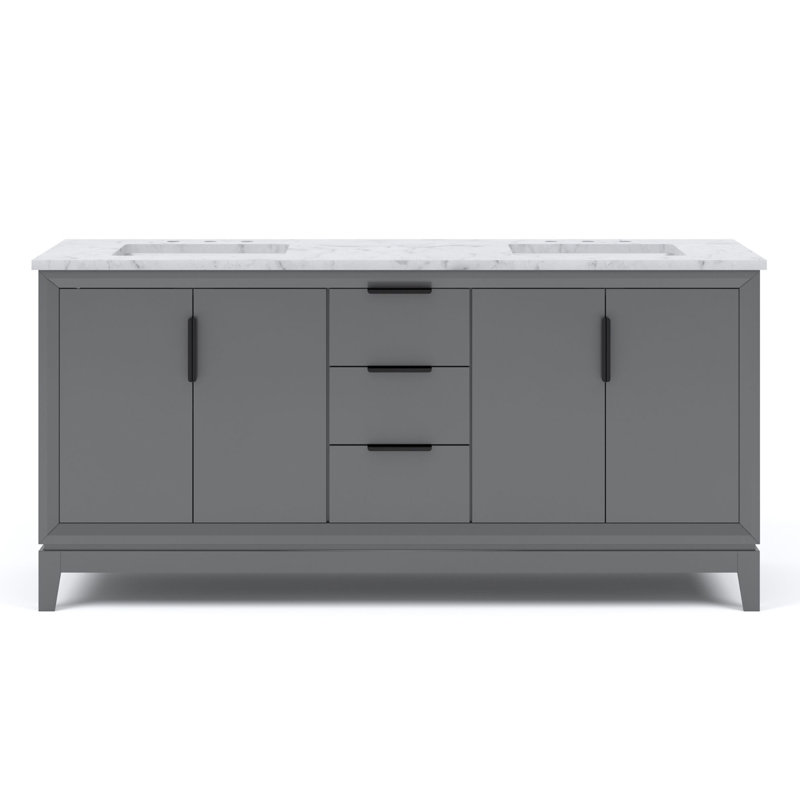 Elizabeth 72'' W Double Vanity, Cashmere Gray