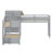 Functional L-Layout Bunk Bed with Built-In Desk, Utility Drawers, and Convenient USB & Electrical Ports-1032454310