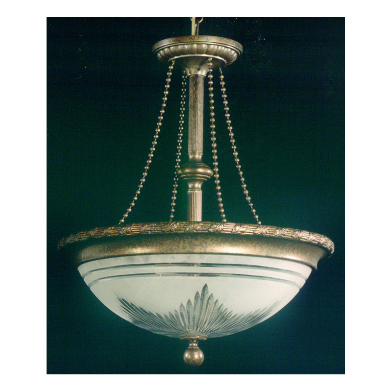 Derosier 3 - Light Bowl Pendant, French Gold