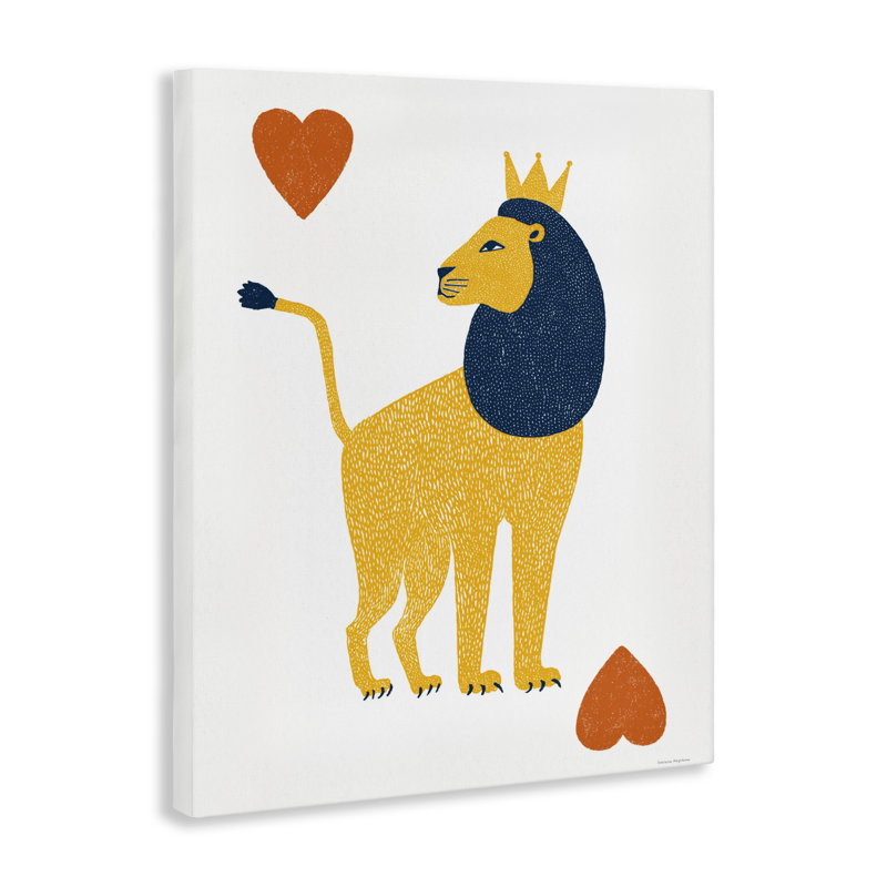 Carte de lion et de cœurs, conception de Svetlana Aleynikova, H 30 po x l 24 po