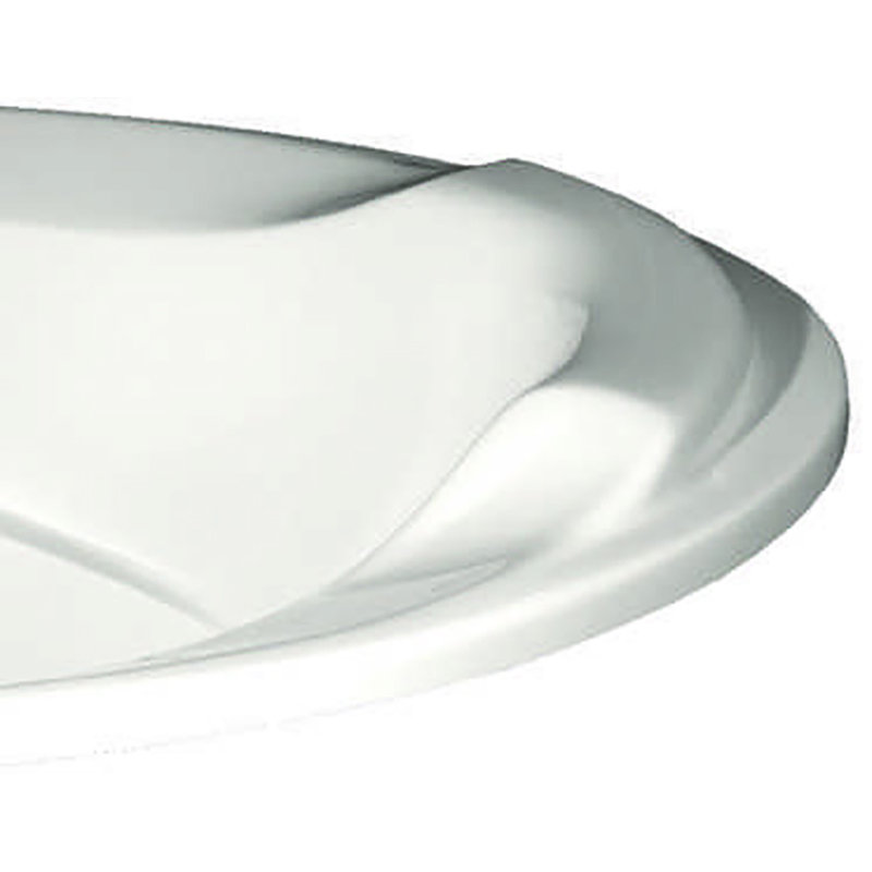 Baignoire en acrylique combinant 60 po x 40 po Designer, Blanc, Laiton satiné
