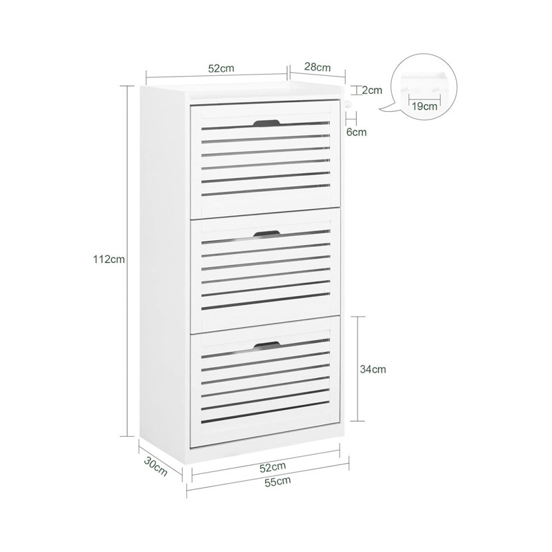12 Pair Shoe Storage Cabinet
