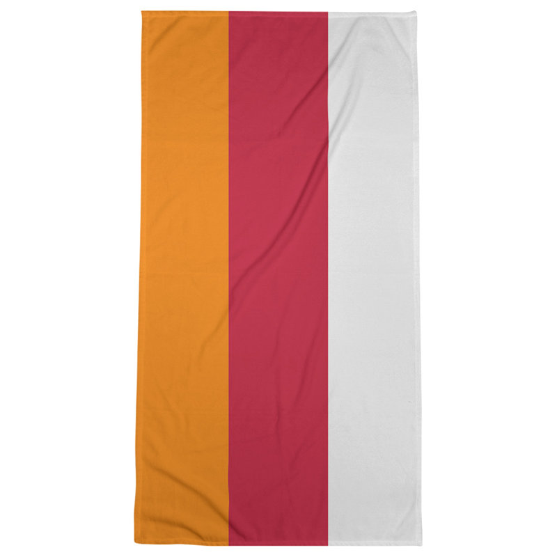 Microfiber Bath Towel, Tennessee Red Football Orange/Red/Off White