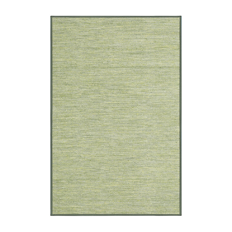 Tapis vert contemporain en laine, Rectangle 8 pi x 12 pi