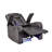 Sharaya Gray Vegan Leather LED Power Recliner With Speaker, Storage, USB And Wireless Charger