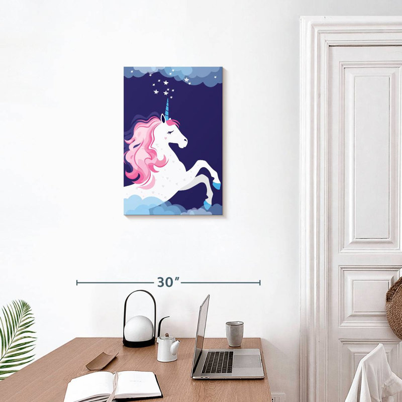 Ashelle, licorne dans l'espace, H 24 po x l 16 po