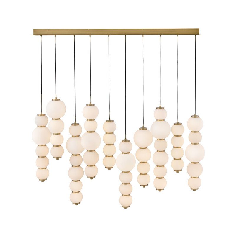 Trigo 1 - Light Steel LED Chandelier by Lisa McDennon