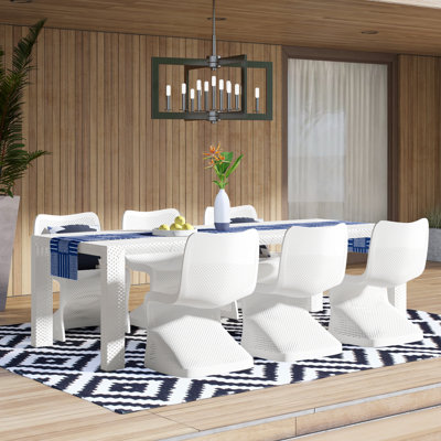 Farrah 6 - Person Patio Dining Set with Extendable Rectangular Table