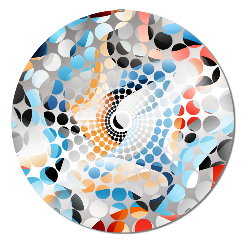 Miroir décoratif à cercles concentriques monochromes, 23,6 po x 23,6 po