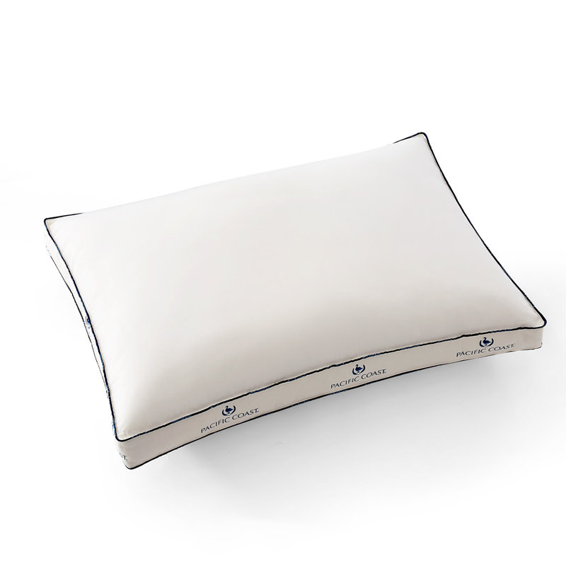 Pacific Coast Goose Feather and Down Firm Bed Pillows, 100% Organic Cotton Cover, (Standard Size, 1 Pack), 1, Standard