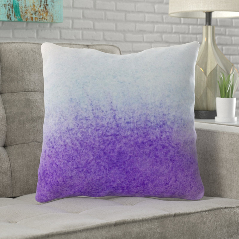 Coussin décoratif aquarelle Jenkinsburg, Microsuède, Intérieur