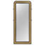Miroir sur pied Fij 76 po, rotin brun, bois noir
