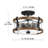 Duyen 2 - Light Seeded Glass Semi Flush Mount