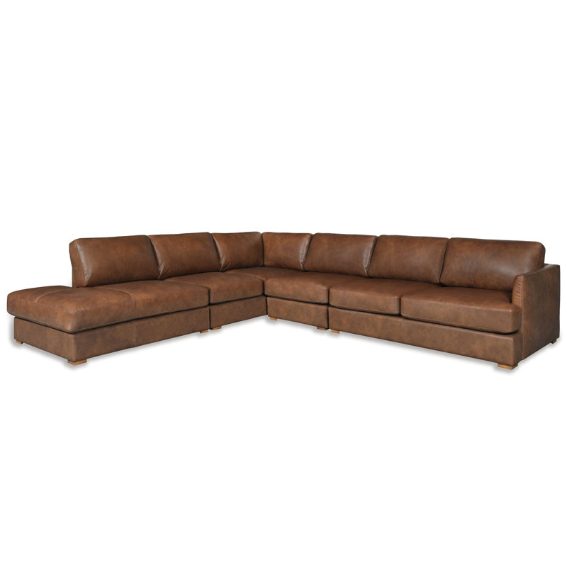 Gustav Leather Corner Sectional