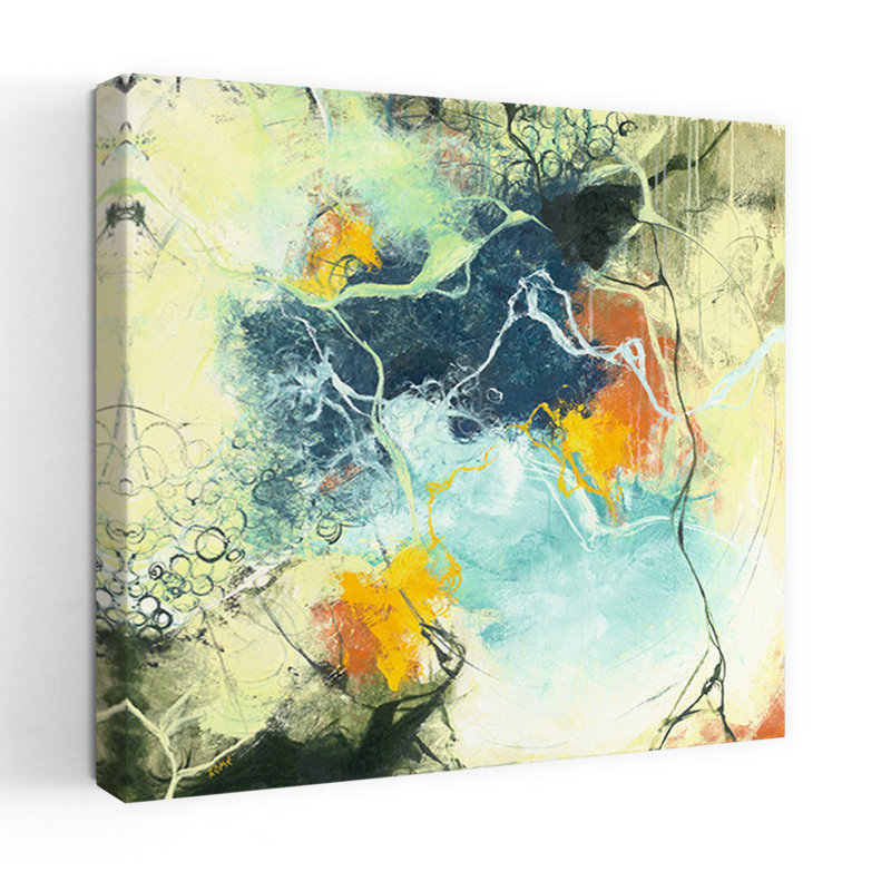 Terra, art abstrait contemporain, H 18 po x l 18 po