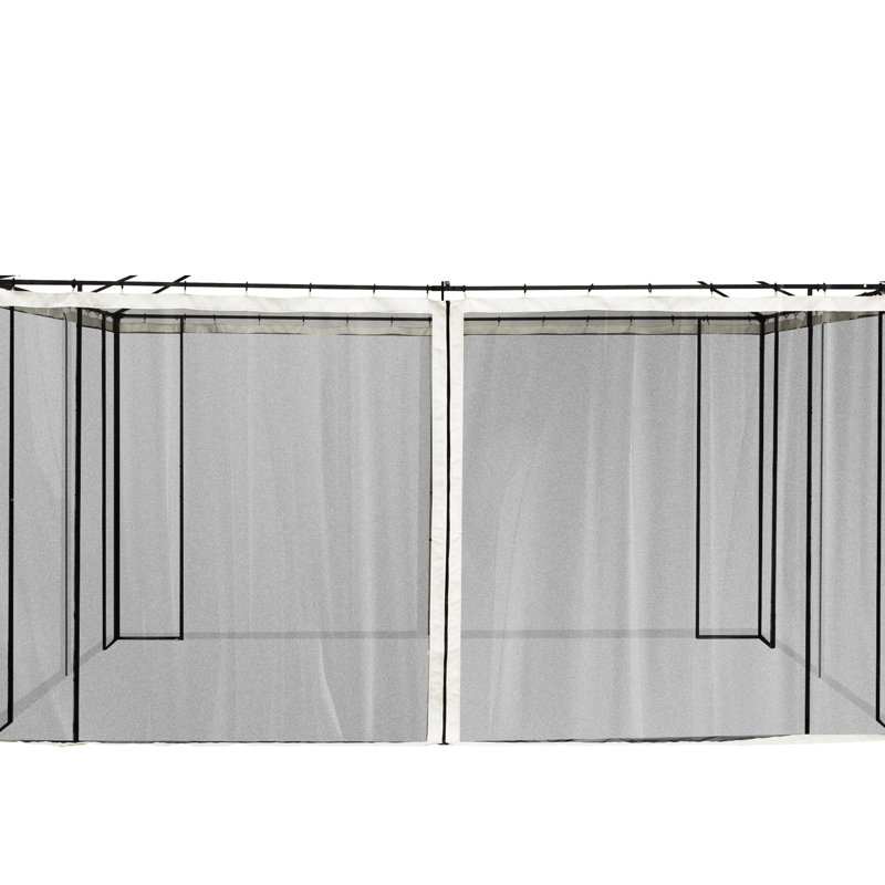 10'X13' Gazebo Replacement Mesh Netting, Cream, , Spectacular 10' X 13' Patio Net, Appealing