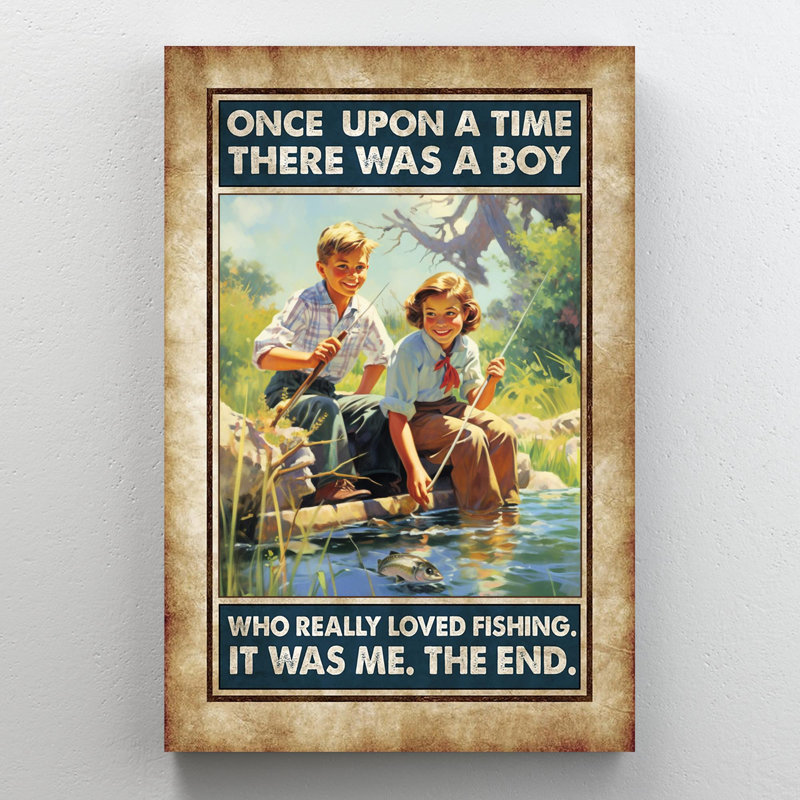 «Who Really Lived Fishing», impression sur toile, H 14 po x l 11 po x P 1,25 po