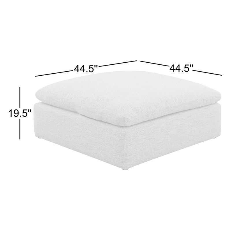 Clay Ottoman Fabric Livesmart Light Grey, Light Gray Livesmart®