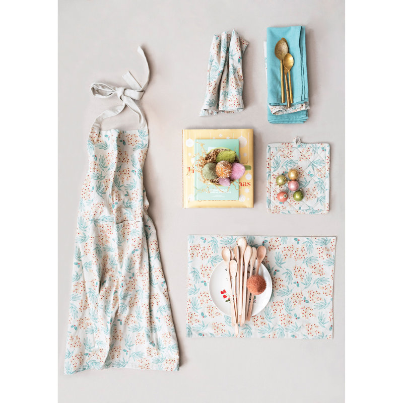 Tablier en coton imprimé