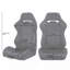 2 pièces Universal Racing Seats Stitch Leather