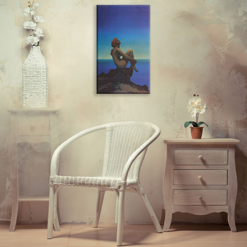 Étoiles par Maxfield Parrish, toile tendue avec châssis, H 24 po x l 17 po