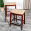 Tabouret de bar 30 po cerise, siège en cuir reconstitué avec repose-pieds en métal couleur cerise, os - Design élégant et fiable-423701199-423701198