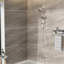 Pomme de douche à effet de pluie de 4,7 po et douche à main double 8 po, boyau, pomme de douche murale en plastique avec pomme de douche, 8 modes, glissière-120951972