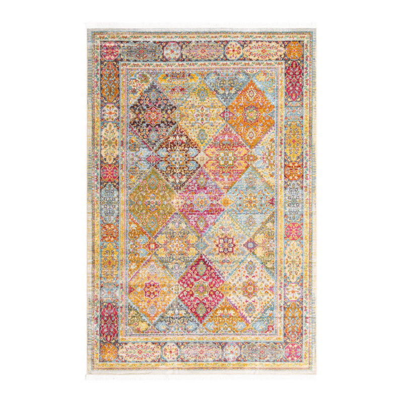 Folmar Geometric Indoor Rug, Rectangle 6' x 9'