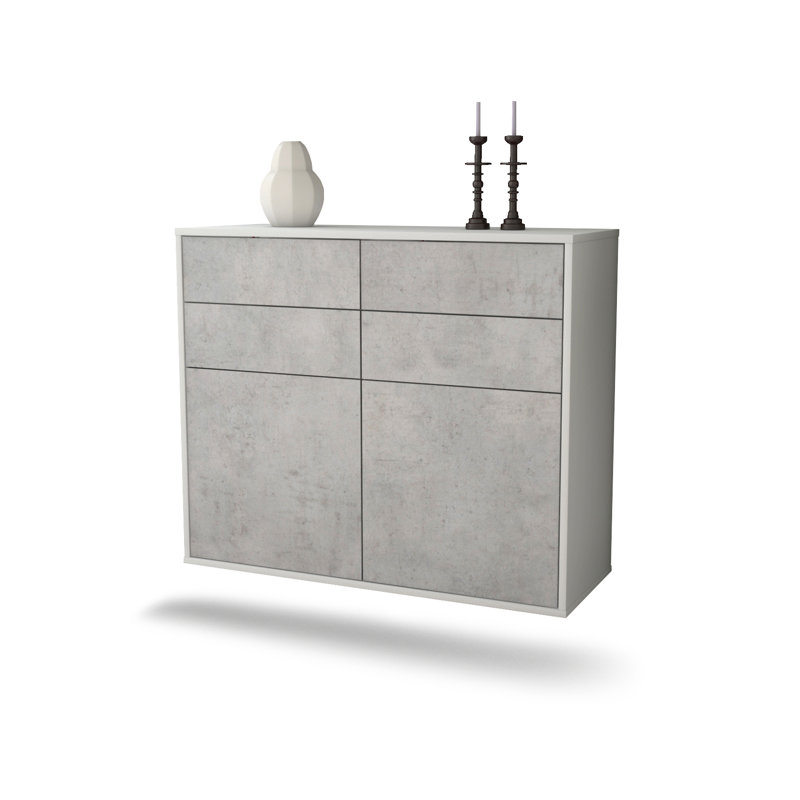 Schwenk 92cm Sideboard, Anthracite/Orange