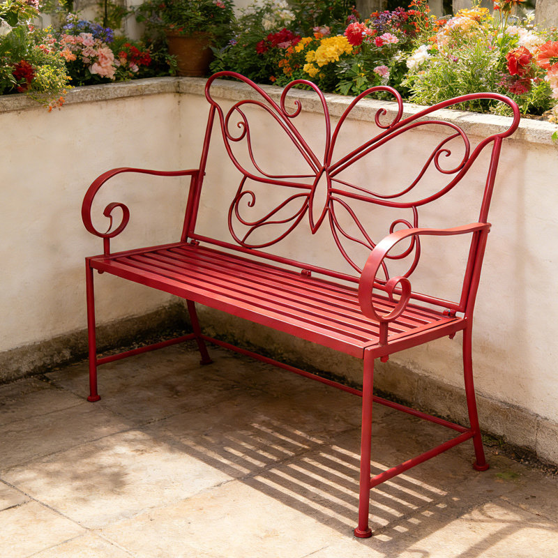 Banc de jardin 42 po, Rouge