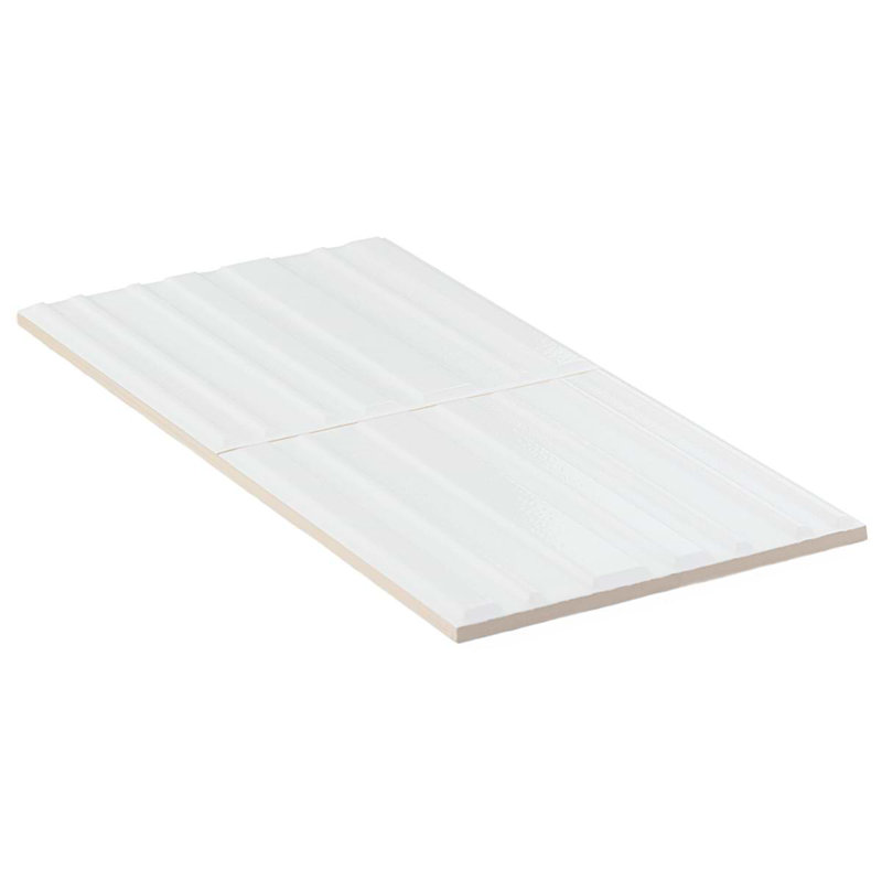 Sydney 8x16 3D Mixed Finish Ceramic Tile, White
