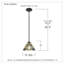 Luminaire suspendu conique à 1 lumière Finn