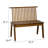 Folding Slatted Backrest Solid Wood Bench-623479525