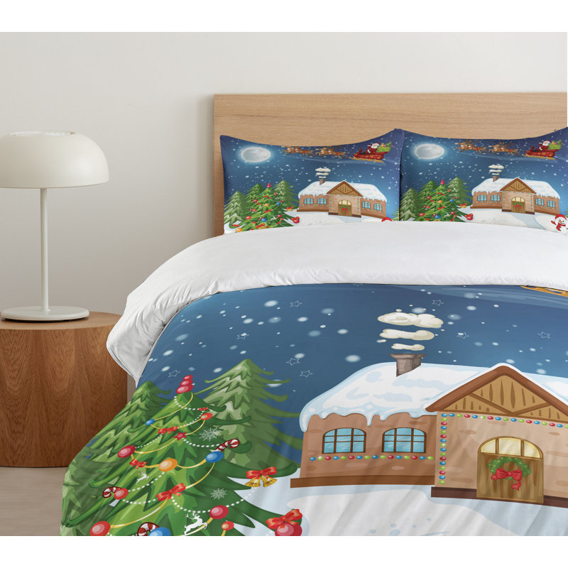 Christmas Modern & Contemporary Polyester Duvet Cover, Queen