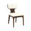 Ensemble de chaises d'appoint rembourrées en chenille avec structure en placage de chêne (2 pièces)
