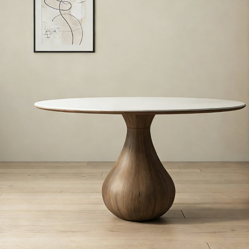 Table de salle à manger blanche, H 29,53 po x L 39,37 po x l 39,37 po