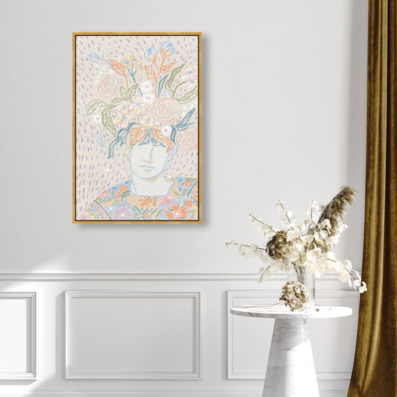 Flourishing Print by Oliver Gal, 16"H x 11"W, Gold Floater Frame