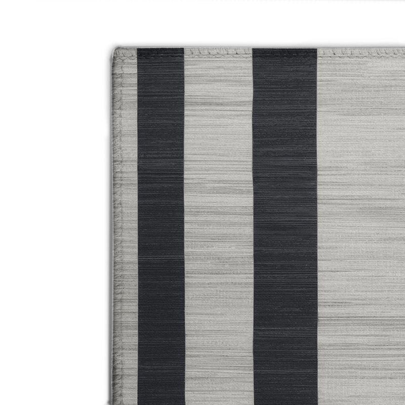 Tapis intérieur / extérieur gris HorizontalStripes, Rectangulaire 2 pi x 3 pi