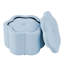 Ensemble de 2 bancs de repose-pieds rembourrés en forme de fleur avec rangement caché, conception gigogne pour une polyvalence peu encombrante et une utilisation multifonctionnelle.-129594765
