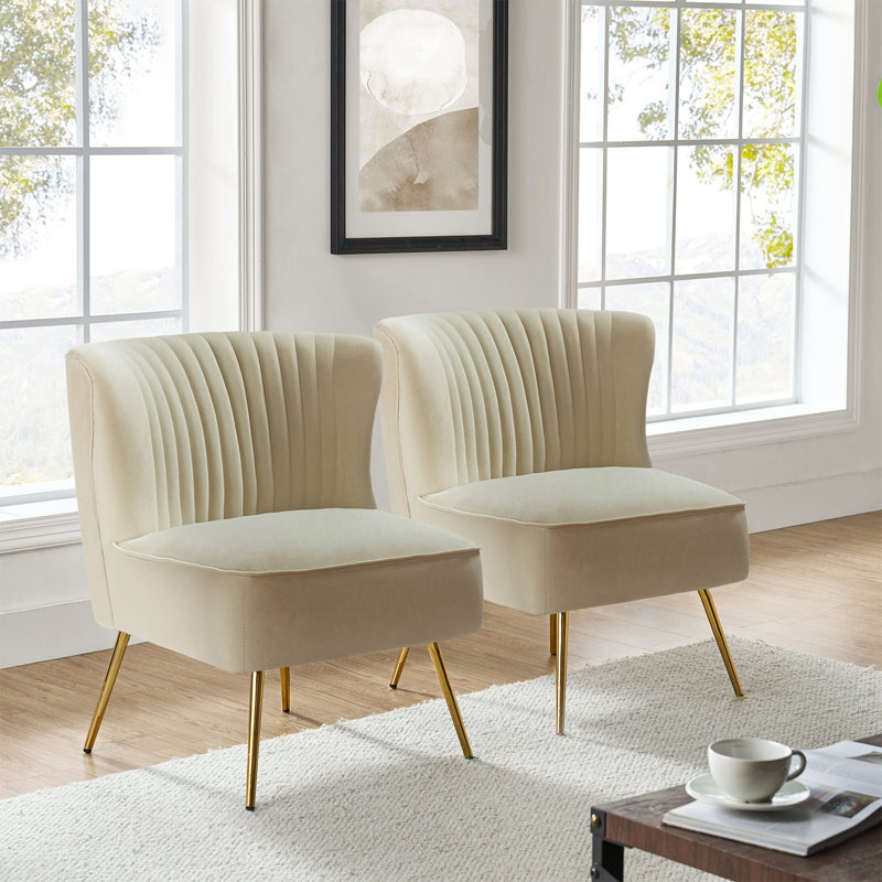 Fauteuil d'appoint Euclid, Velours havane
