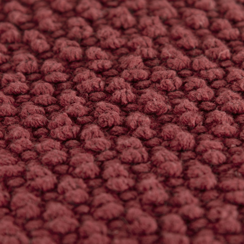 Deep Merlot Textured Cotton Square Throw Pillow