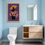 Vase abstrait mauve avec des roses et des tourbillons-906092187-906092188-906092189