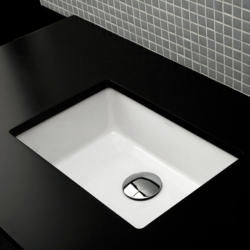 Cube 17.38'' L Bathroom Sink, White