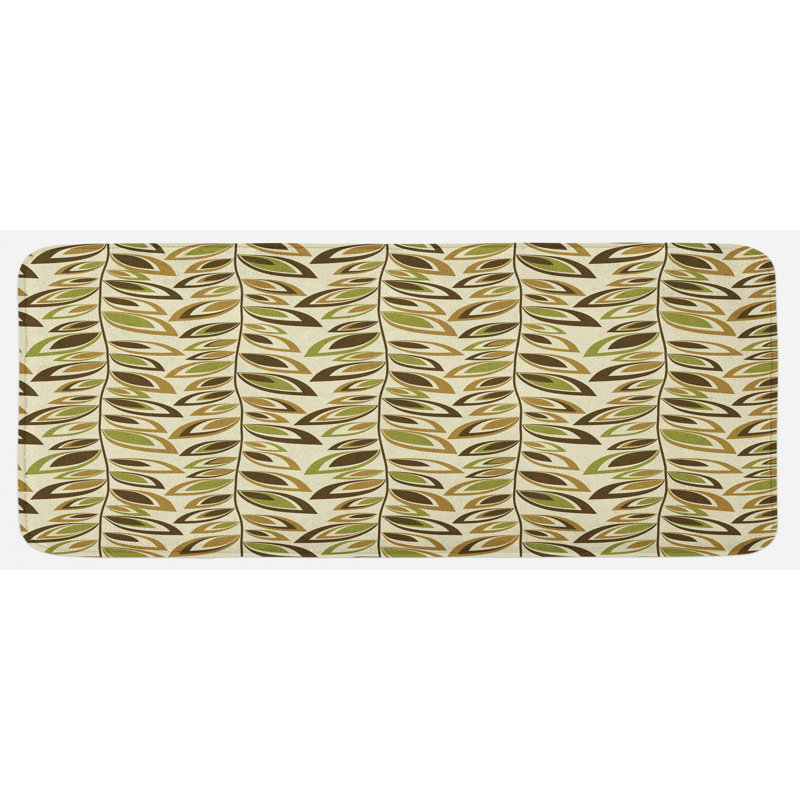 Tapis de cuisine à feuilles
