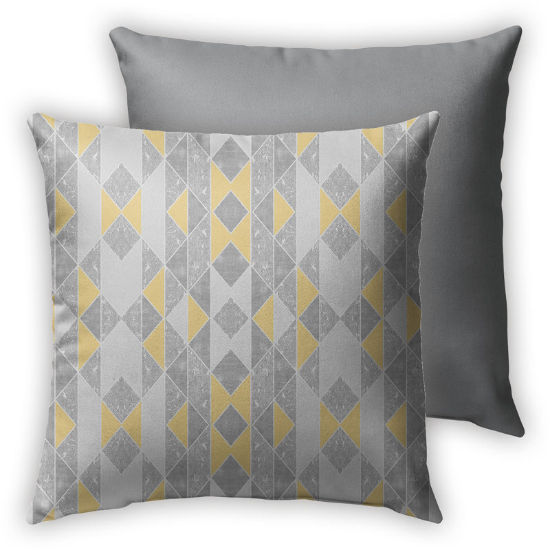 Milan Geometric Outdoor Reversible Throw Pillow, 24'' x 24''