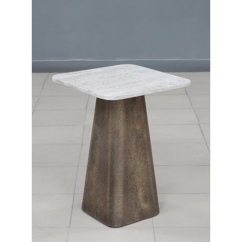 TABLE D'APPOINT AVEC PLATEAU EN MARBRE